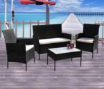 Artisan Garden Outdoor Furniture Sofa Set Table & Chairs -4Pcs