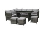 Artisan Garden Corner Sofa Set With 3 Stools+ Glass top Table - Image 2