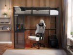 Glitch Metal Gaming High Sleeper with Desk Black - Image 2