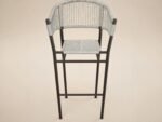 Hana Round Bar Table & Lita Chairs Garden Set Dark Brown - Image 4