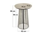 Hana Round Bar Table & Lita Chairs Garden Set Dark Brown - Image 6