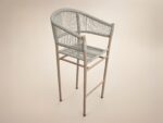 Hana Round Bar Table & Lita Chairs Garden Set White - Image 3