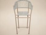 Hana Round Bar Table & Lita Chairs Garden Set White - Image 4