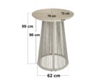 Hana Round Bar Table & Lita Chairs Garden Set White - Image 7