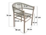 Hana Round Table & Lita Chairs Garden Dining Set Beige - Image 11