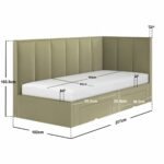Harley Corner Bed Frame with Storage Drawers Boucle - Image 2
