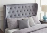 Flintshire Furniture Holway Fabric Ottoman in Grey Bed