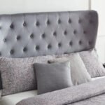 Flintshire Furniture Holway Fabric Ottoman in Grey Bed