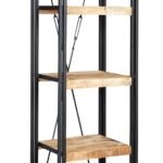 Cosmo Industrial Slim Open Bookcase