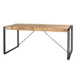 Cosmo Industrial Metal & Wood Dining Table – Medium