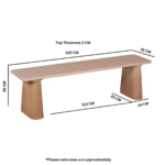 Indus Solid Wood Dining Bench - Image 5