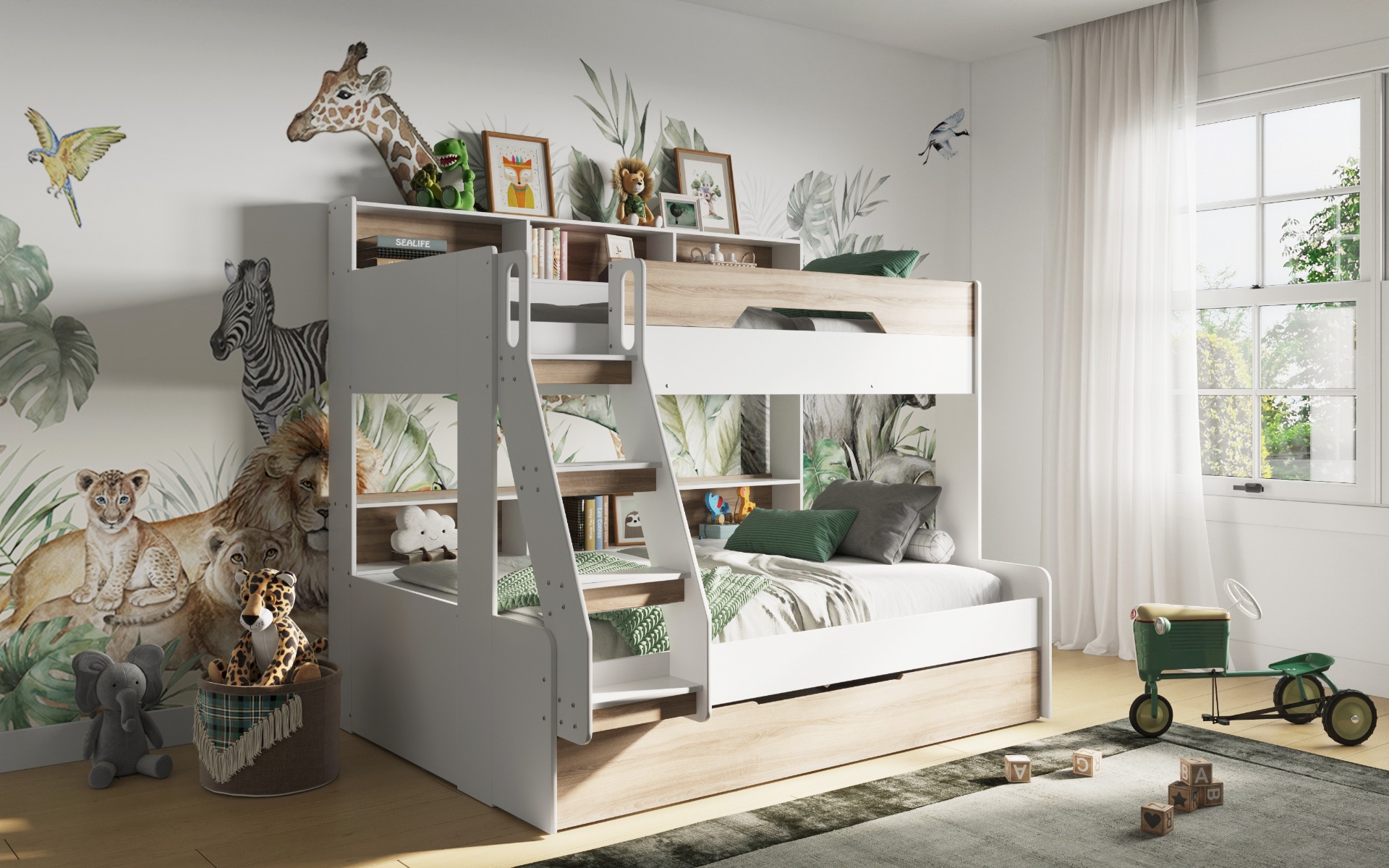 interstellar-triple-full-1 Interstellar Triple Bunk Bed with Trundle - Image 1