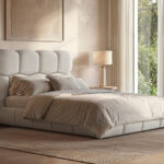 Irma Upholstered Bed - Cream