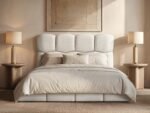 Irma Upholstered Bed - Cream - Image 3