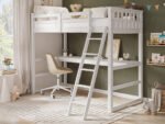 Jules High Sleeper with Desk White