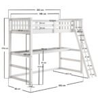 Jules High Sleeper with Desk White - Image 2