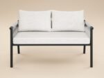 Kalina 4 Piece Garden Sofa Set with Coffee Table Brown - Image 3