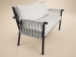 Kalina 4 Piece Garden Sofa Set with Coffee Table Brown - Image 4