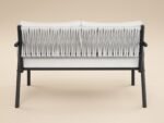 Kalina 4 Piece Garden Sofa Set with Coffee Table Brown - Image 5