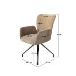 Kora Mocha Swivel Dining Chair Set of 2 - Image 2