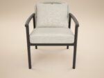 Kyla 4 Piece Garden Sofa Set with Coffee Table Grey & Brown - Image 10