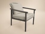 Kyla 4 Piece Garden Sofa Set with Coffee Table Grey & Brown - Image 11