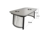 Kyla 4 Piece Garden Sofa Set with Coffee Table Grey & Brown - Image 13