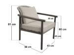 Kyla 4 Piece Garden Sofa Set with Coffee Table Grey & Brown - Image 14
