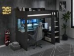 Kyrk Storage Gaming High Sleeper Black