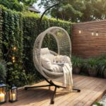 Lana Garden Swing Chair Light Rattan