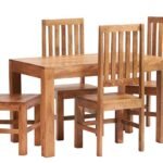 Toko Light Mango 4 FT Dining Set with Wooden Chairs
