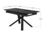 Lexi Rectangular Extendable Dining Table Black - Image 6
