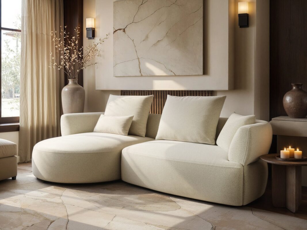 Lia Large Sofa Chenille