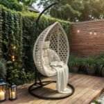 Lola Garden Swing Chair Grey Rattan