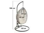 Lola Garden Swing Chair Grey Rattan - Image 2