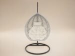 Lola Garden Swing Chair Grey Rattan - Image 3