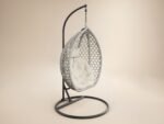 Lola Garden Swing Chair Grey Rattan - Image 4