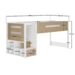 Luca Mid Sleeper Ribbed Storage Bed - Image 2