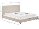 Luciana Upholstered Platform Bed Cream Chenille - Image 2