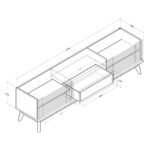 TV Cabinet - Columbian Walnut 1.8m LV41 - Image 3
