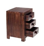 Toko Dark Mango 3 Drawer Bedside - Image 2