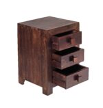 Toko Dark Mango 3 Drawer Bedside - Image 3