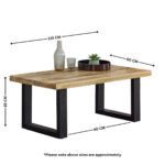 Surrey Solid Wood & Metal Coffee Table - Image 6