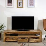 Surrey Solid Wood Large Tvc With 3 Drawers - Image 8