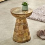 Solid Wood Round Side Table Mushroom Style, elegant and Versatile - Image 3