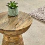 Solid Wood Round Side Table Mushroom Style, elegant and Versatile - Image 4