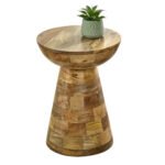 Solid Wood Round Side Table Mushroom Style, elegant and Versatile - Image 2