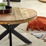Surrey Solid Wood Coffee Table With Metal Spider Legs - Image 4
