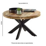Surrey Solid Wood Coffee Table With Metal Spider Legs - Image 7