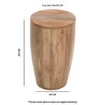 Surrey Solid Wood Drum Side Table - Image 5